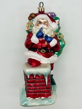 Fabulous Large Vintage Christopher Radko Secret Santa Glass Ornament picture