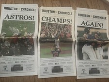 Complete Three Set 2022 World Series Houston Astros Houston Chronicle Newspapers picture