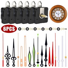 6PCS Silent Quartz Clock Replacement Movement Kit W/ 6 Style Hand for DIY Repair picture