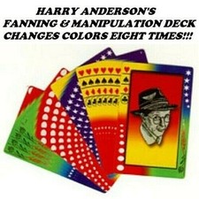 FANNING MANIPULATION CARD DECK HARRY ANDERSON 8x COLOR CHANGING MAGIC TRICK picture