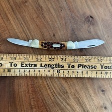 Vintage Buck Canoe 389 WITH TWO Blade Folding pocket KNIFE - 2018 Date code picture