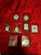 Michaels Christmas Tree Photo Ornaments Lot Of 8 picture