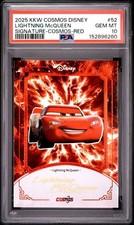 2025 Kakawow Disney #52 Lightning McQueen Signature Cosmos Red /75 PSA 10 🔴 ⚡ picture