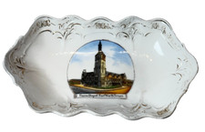 FORT WORTH Union Depot TX TEXAS ANTIQUE Souvenir CHINA TRINKET DISH picture