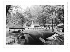 VTG Photo Boy Posing In Whales Mouth At Children’s Zoo, Highland Park Pittsburgh picture
