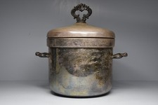 Vintage F. B. Rogers Ilver Co Ice Bucket Crown Stamp Silver Plate 6612 Barware picture