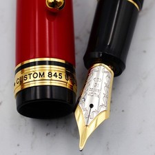 Pilot Custom 845 URUSHI Vermilion Red Fountain Pen NM Kodachi Nib by Y.Nagahara picture