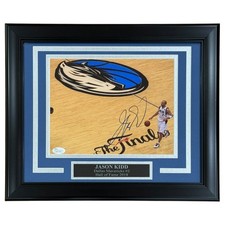 Jason Kidd Autographed Dallas Mavericks Deluxe Framed 8x10 Photo - JSA picture