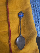 Vintage Maracaibo Venezuela Enamel Souvenir Spoon Recuerdo Ornate Crest picture