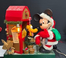 Vintage 1996 Disney Santa's Best Animated Mickey & Pluto Christmas Display picture