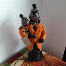 VINTAGE CODY FOSTER HALLOWEEN BLACK CATw/PARADE STICK BLACK CAT old stock picture