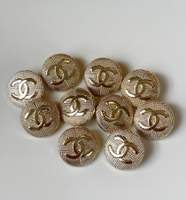 STAMPED lot of 10 Designer Gold Button 20mm picture