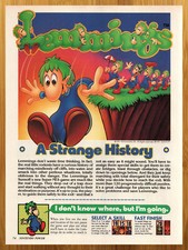 1991 Lemmings NES Genesis Print Ad/Poster Original Authentic Video Game Art Rare picture