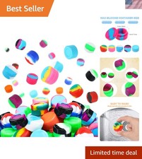 50 Pcs 5 ml Colorful Silicone Wax Containers - Secure, Non-Stick Storage picture