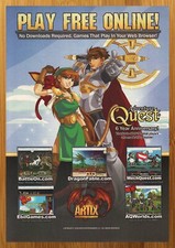 2008 Adventure Quest Online Game PC Print Ad/Poster Retro Fantasy RPG Promo Art picture