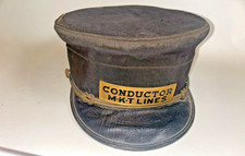 Antique Authenic Railroad Train Conductor Hat MKT Lines Missouri–Kansas–Texas picture