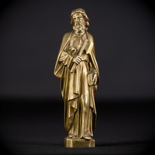 St Matthew The Apostle Statue | Evangelist 1800s Antique Bronze Figure | 6.7