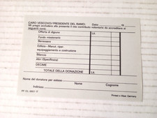 Donation Tithing Fast Offering Slip Italian LDS Mormon 1980s picture