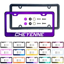 New Laser Etched Stainless Steel License Frame Silicone Guard for Chevy Cheyenne picture