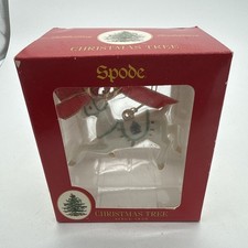Spode Christmas Tree Reindeer Porcelain Ornament New Box Dmg picture
