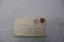  1906 Handwritten Letter With Stamped Postmarked Envelope Antique picture