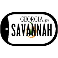 Savannah Georgia Novelty Metal Dog Tag Necklace 2
