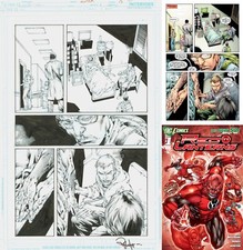 Signed Red Lanterns #1 Art Page Ed Benes Bluelines Over Original Rob Hunter Inks picture