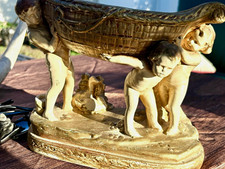 Early antique chalkware picture