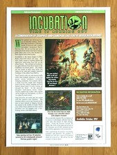Incubation PC 1998 Vintage Video Game Print Ad/Poster Official Big Box Promo Art picture