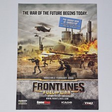 Frontlines Fuel Of War Xbox 360 PC The Future Begins Print Ad/Poster picture