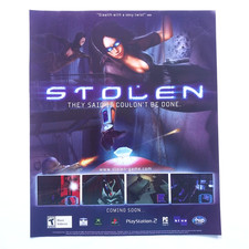 2005 Stolen Game Promo Vintage Print Ad 2000s Retro Gaming Magazine Wall Art picture