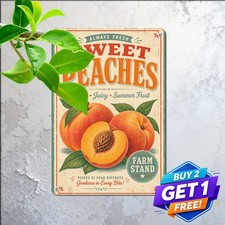 Summer Fruits Modern 8x12 Inch Signs Decor Kitchen Wall Tin Plaque picture
