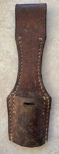 Vtg Romanian Military Leather Bayonet Frog VZ24 ZB Combat Belt Scabbard Holder picture