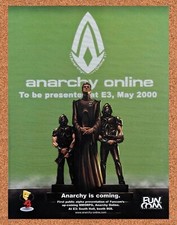 Anarchy Online PC Original 2001 Ad - E3 Release Video Game Promo picture
