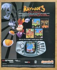 Rayman 3 N-Gage Mobile Platform Video Game Promo 2003 Vintage Print Ad/Poster  picture