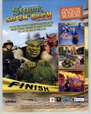Shrek Smash N Crash Racing PS1 GBA Video Game Art 2006 Vintage Print Ad Poster  picture