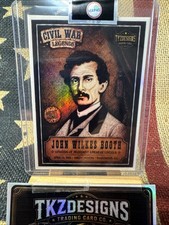 2026Tkzdesigns Civil War Legends John Wilkes Booth  Artist Signed Trading Card picture