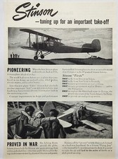 1945 Stinson Airplane Flying Jeep Sentinel L-5 Original WWII Era Print Ad Life picture