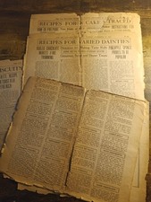 1925 Vintage Newspaper Ephemera - Fragile Recipe Page for Scrapbooking Cook Book picture