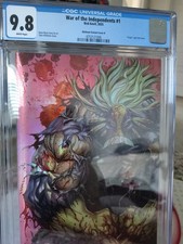 War of Independents 1 CGC 9.8 Battle Damage Maxx Kirkham Pink Embossed Spot Foil picture