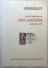 VTG Sepp Herberger Autograph Postcard German Soccer World Cup Champion Football picture