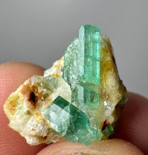 13 Ct  Natural Emerald Crystals On Matrix From Panjshir Afghanistan picture