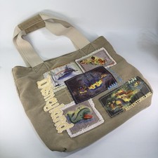 Disney Parks Disneyland Exclusive Canvas Tote Bag Patches Tomorrowland Adventure picture