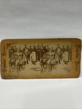 Antique Stereoscope Slide Popular Series Stereoview Dog Carts picture