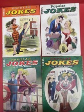 Lot of 4 Popular Jokes Magazine 1961-1963 Vintage Humor Pin-Up Digest Comic Mag picture