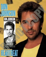 1986 Miami Vice Don Johnson Heartbeat Album Magazine Promo Ad Collage 8x10 Photo picture