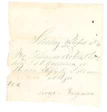 1874 Odd Fellows Lodge Dues Receipt Kittanning, PA Signed George Hegedus picture