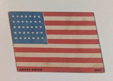 PATRIOTIC TRADE CARD 35 STAR US AMERICAN FLAG ST. JOACHIM BAZAR Boston CIVIL WAR picture
