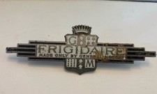VTG 1930s Frigidaire Emblem Badge GM General Motors Art Refrigerator Metal Crest picture