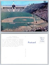 Vintage LA Memorial Coliseum Baseball Postcard 1958-1961 Dodgers Era picture